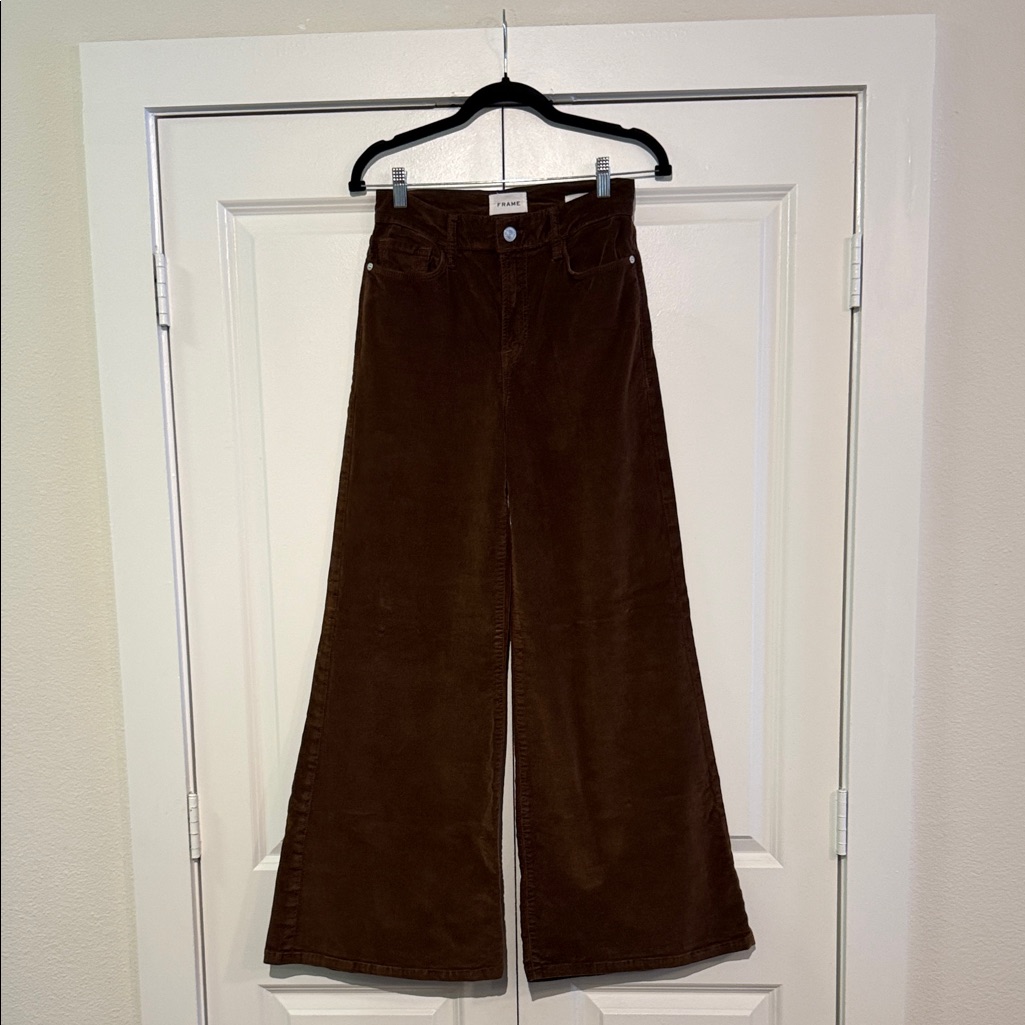 Frame Le Palazzo Wide-Leg Corduroy Pants